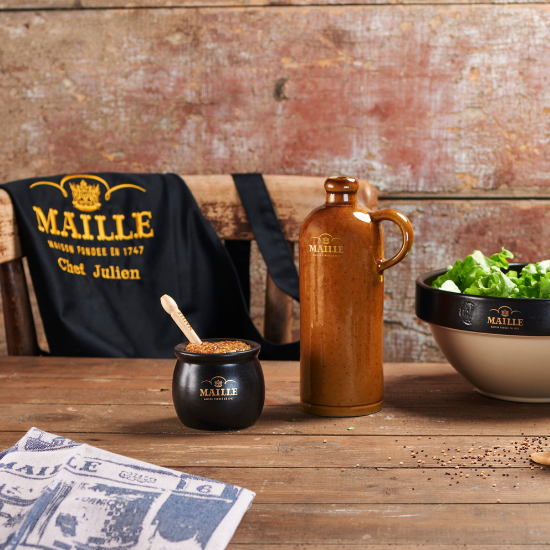 maille-cruchon-bi-mati-re-noir-manufacture-de-digoin-pot-moutarde image 2