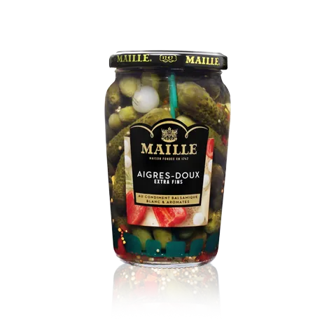 maille-cornichons-aigres-doux-extra-fins-205g-au-balsamique-blanc image 1