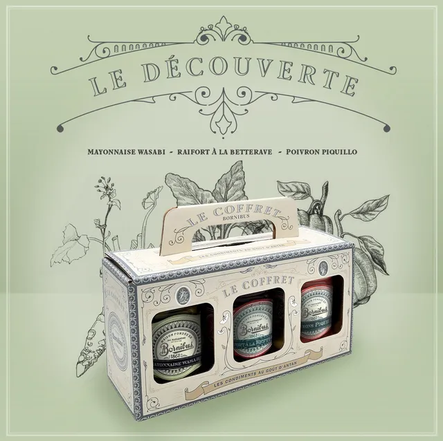 bornibus-coffret-le-d-couverte-mayonnaise-wasabi-raifort-la-betterave-et-poivron image 1