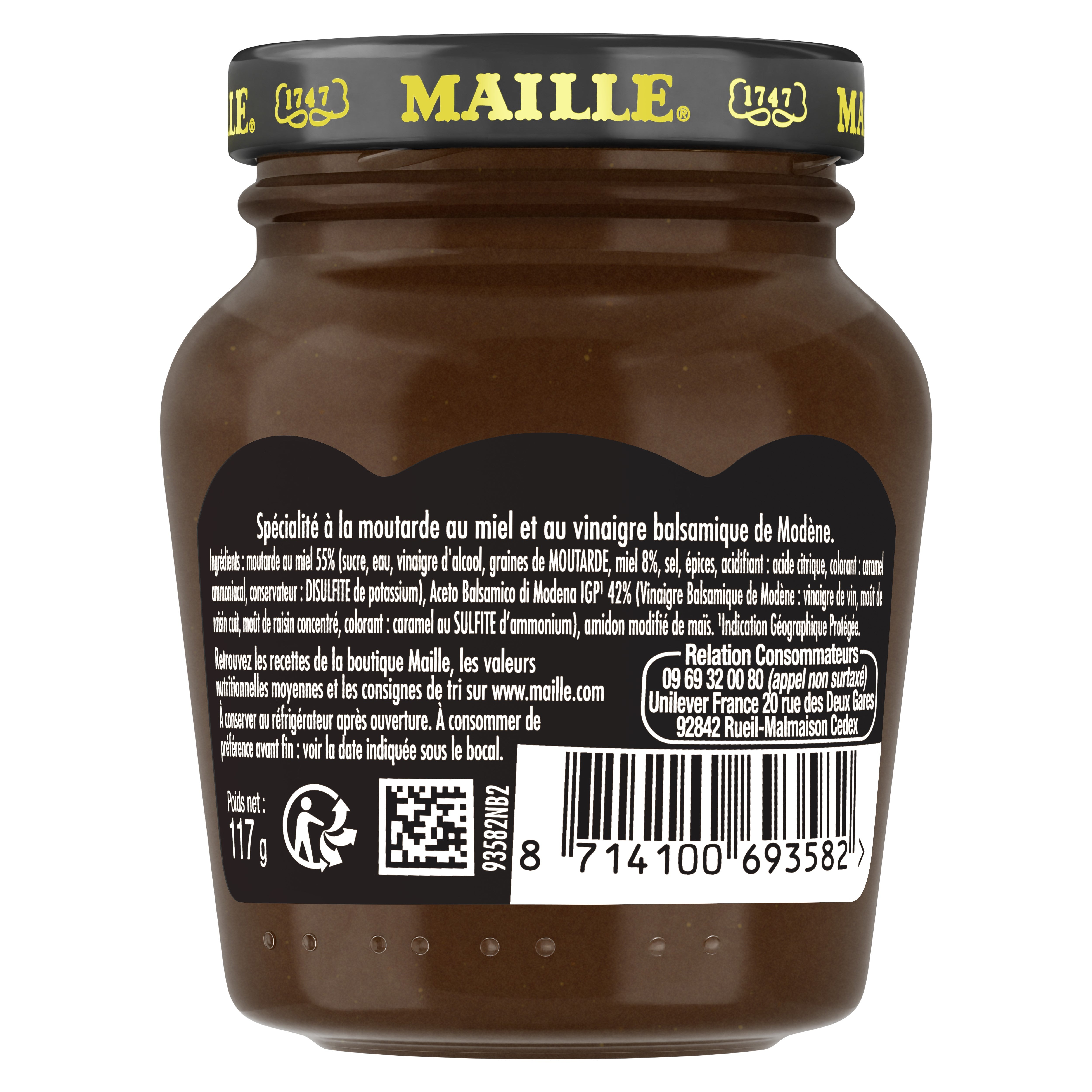 maille-moutarde-au-miel-et-vinaigre-balsamique-de-mod-ne-117g image 2