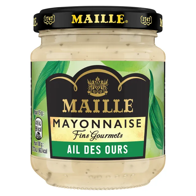 maille-mayonnaise-fins-gourmets-ail-des-ours-185g-bocal-verre image 1