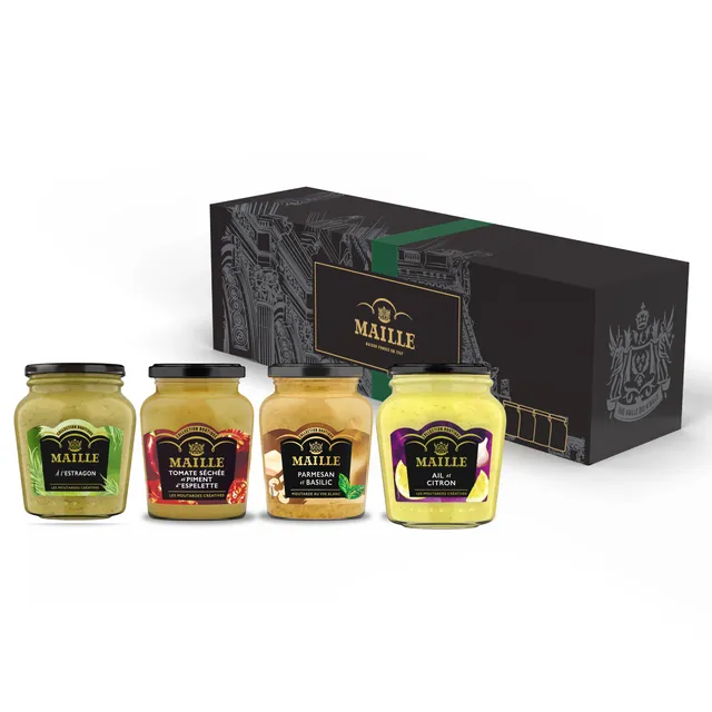maille-coffret-assaisonnement-4-moutardes-cadeau image 1