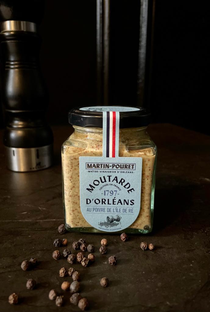martin-pouret-moutarde-d-orl-ans-au-poivre-de-l-le-de-r-200g image 1