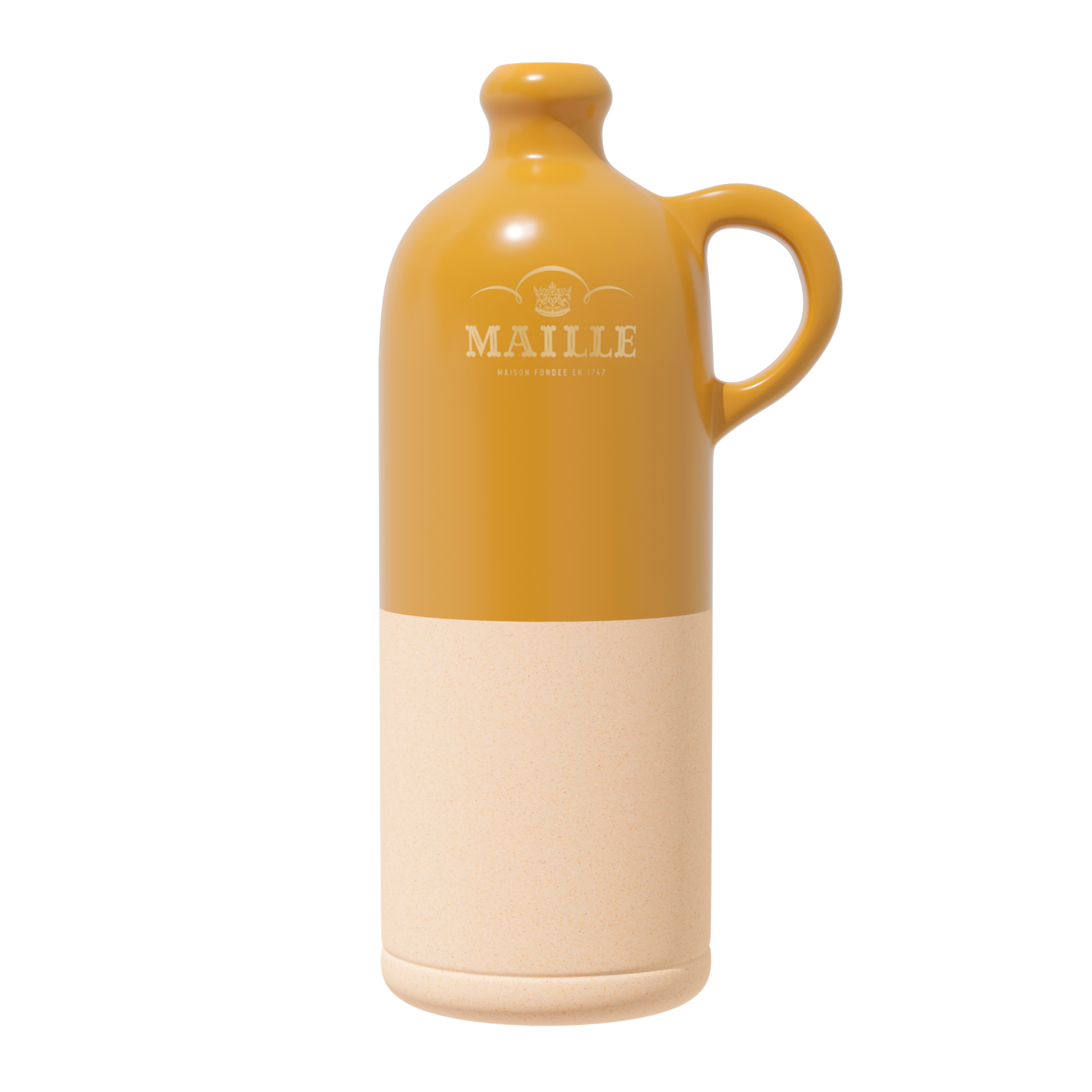 maille-cruchon-bi-mati-re-jonquille-de-la-manufacture-de-digoin-pot-moutarde image 1