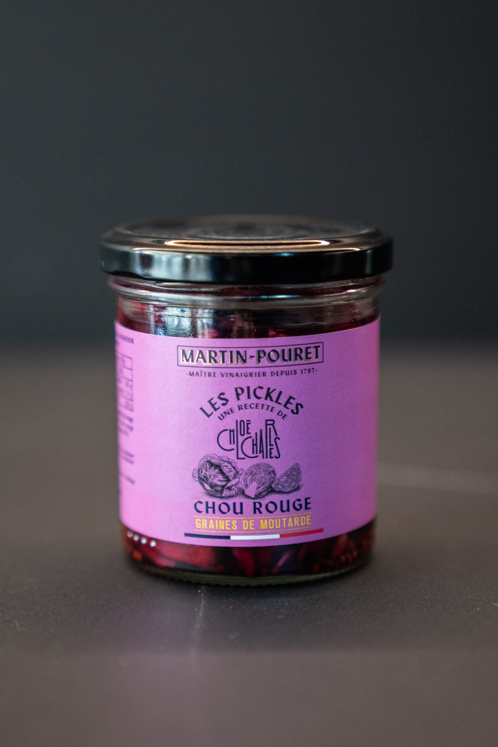 martin-pouret-pickles-chou-rouge-aux-graines-de-moutarde-60g image 1