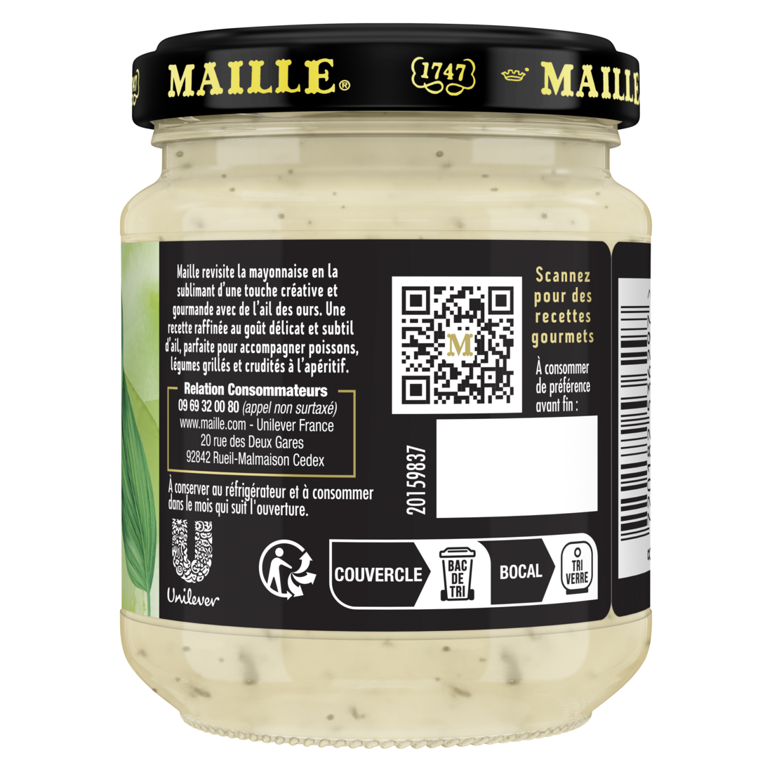 maille-mayonnaise-fins-gourmets-ail-des-ours-185g-bocal-verre image 4