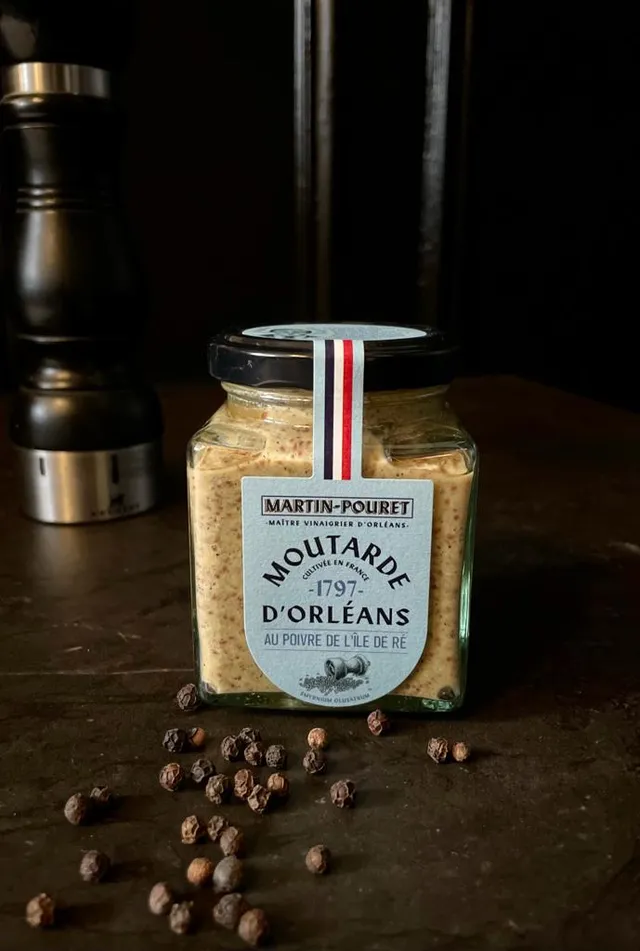 martin-pouret-moutarde-d-orl-ans-au-poivre-de-l-le-de-r-200g image 1