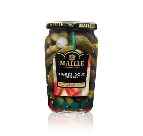 maille-cornichons-aigres-doux-extra-fins-205g-au-balsamique-blanc image 1