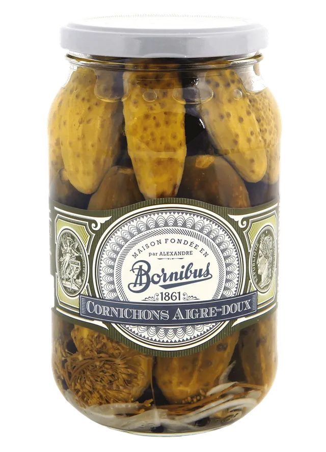bornibus-cornichons-aigre-doux-bocal-900-g image 1