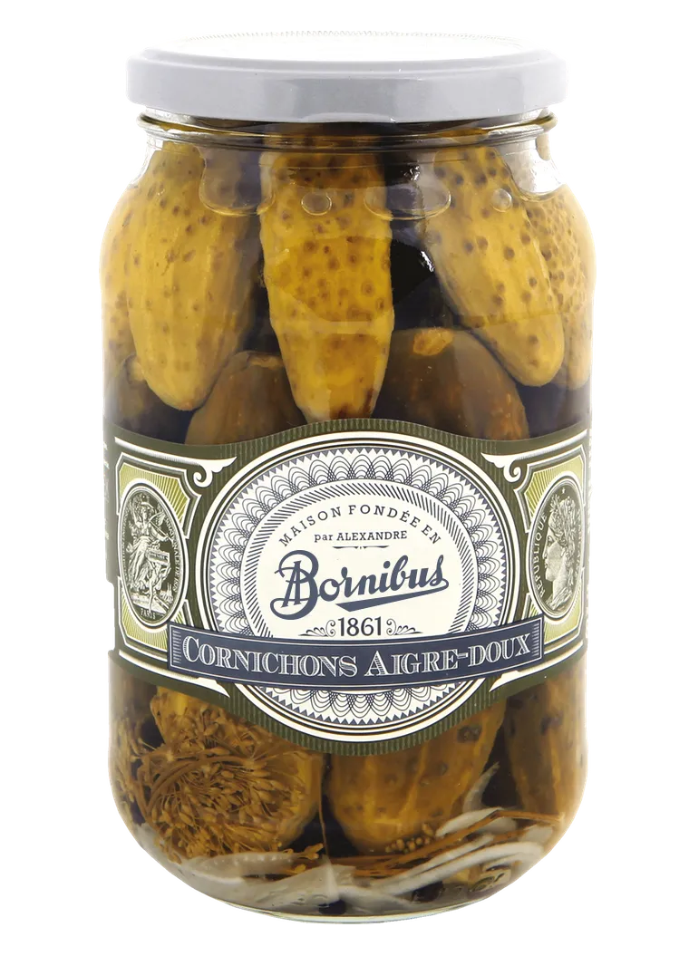 bornibus-cornichons-aigre-doux-bocal-900-g image 1