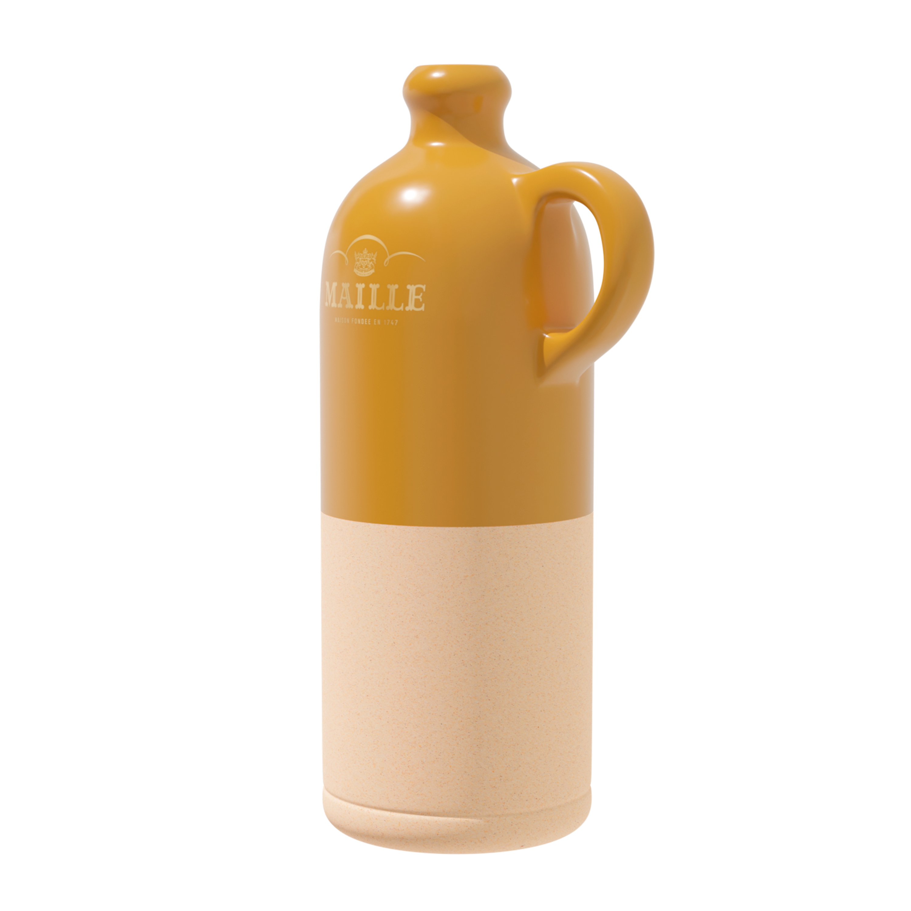 maille-cruchon-bi-mati-re-jonquille-de-la-manufacture-de-digoin-pot-moutarde image 2