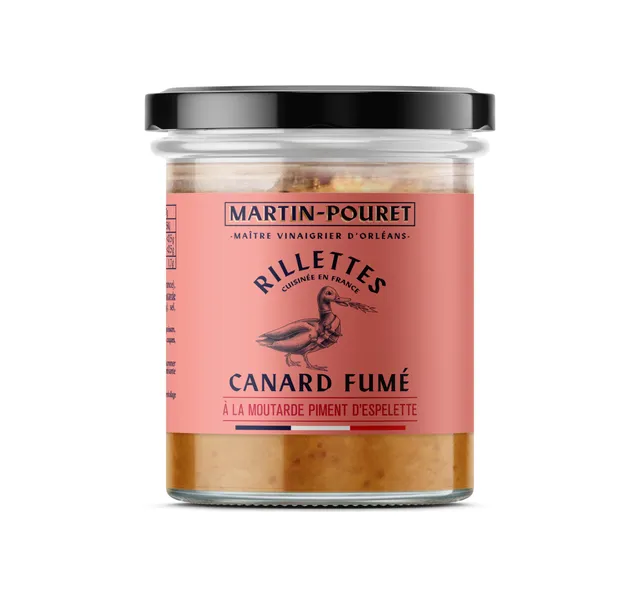 martin-pouret-rillettes-de-canard-la-moutarde-au-piment-d-espelette-150g image 1