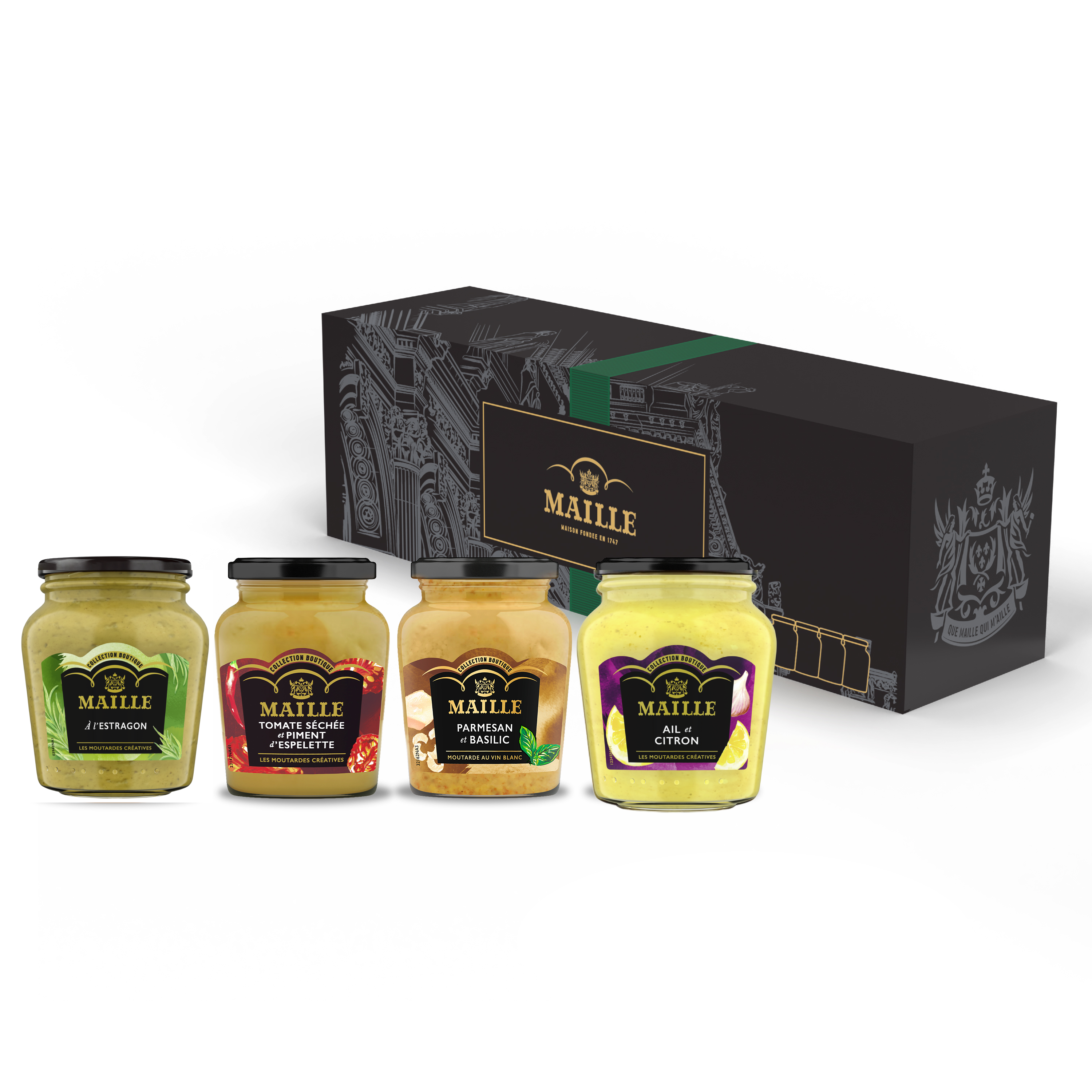 maille-coffret-assaisonnement-4-moutardes-cadeau image 1