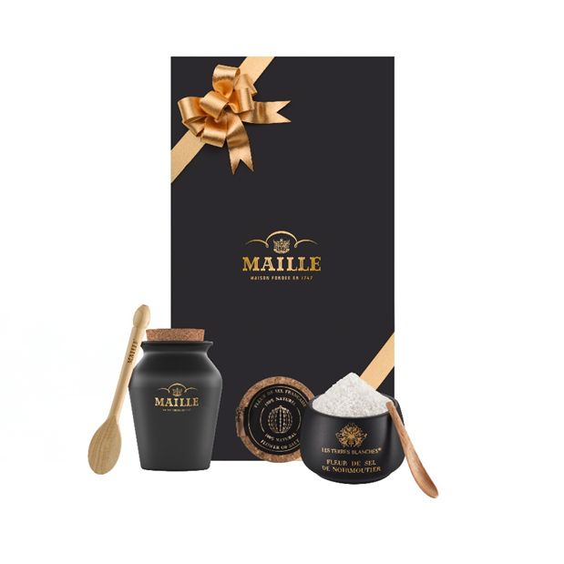 maille-coffret-essentiel-noir-fleur-de-sel-moutarde-pompe image 1