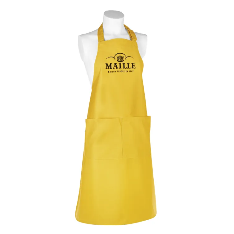 maille-tablier-jaune-poche-avant-accessoire-cuisine image 1